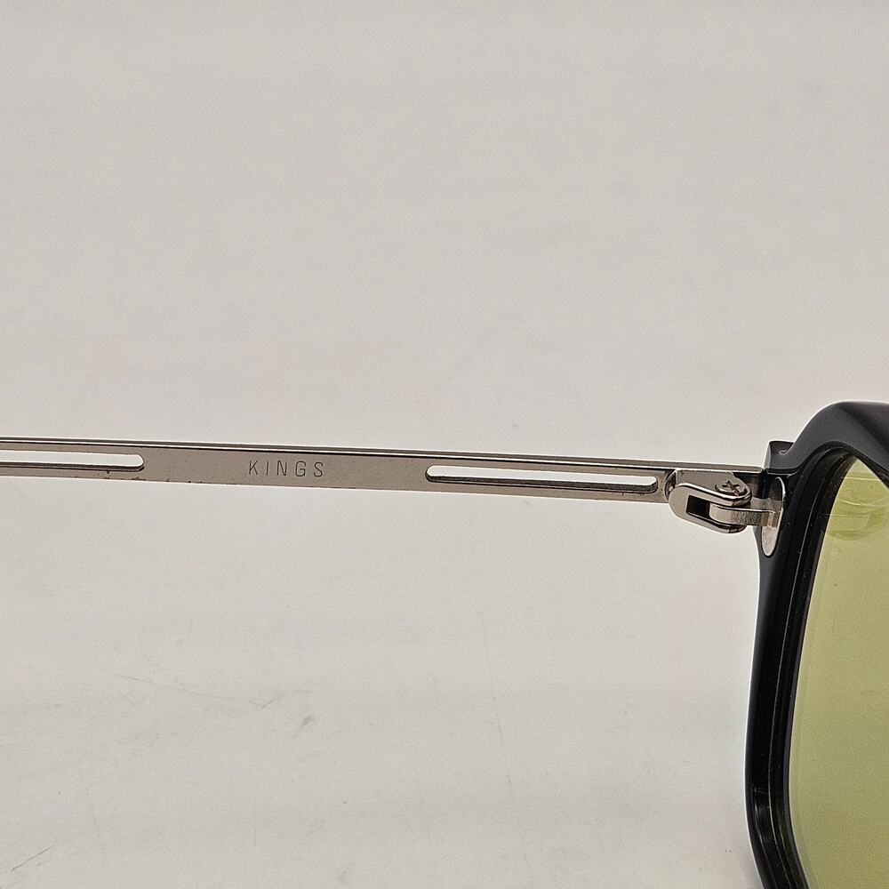 GENTLE MONSTER KINGS 01 BLACK SILVER YELLOW TINT SUNGLASSES KOREA - Picture 5 of 7